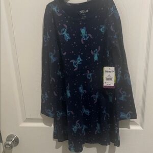 Disney Stitch Kids Dress - Navy and Blue
